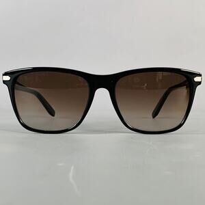 SALVATORE FERRAGAMO Black Acetate Square Polarized Sunglasses